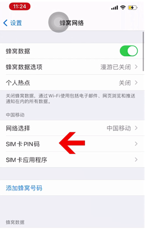 德令哈苹果14维修网分享如何给iPhone14的SIM卡设置密码 