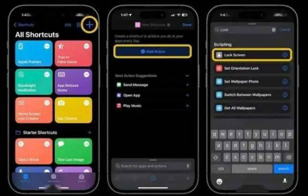 德令哈苹果14锁屏维修店分享iPhone14升级iOS16.4后如何创建锁屏快捷方式 